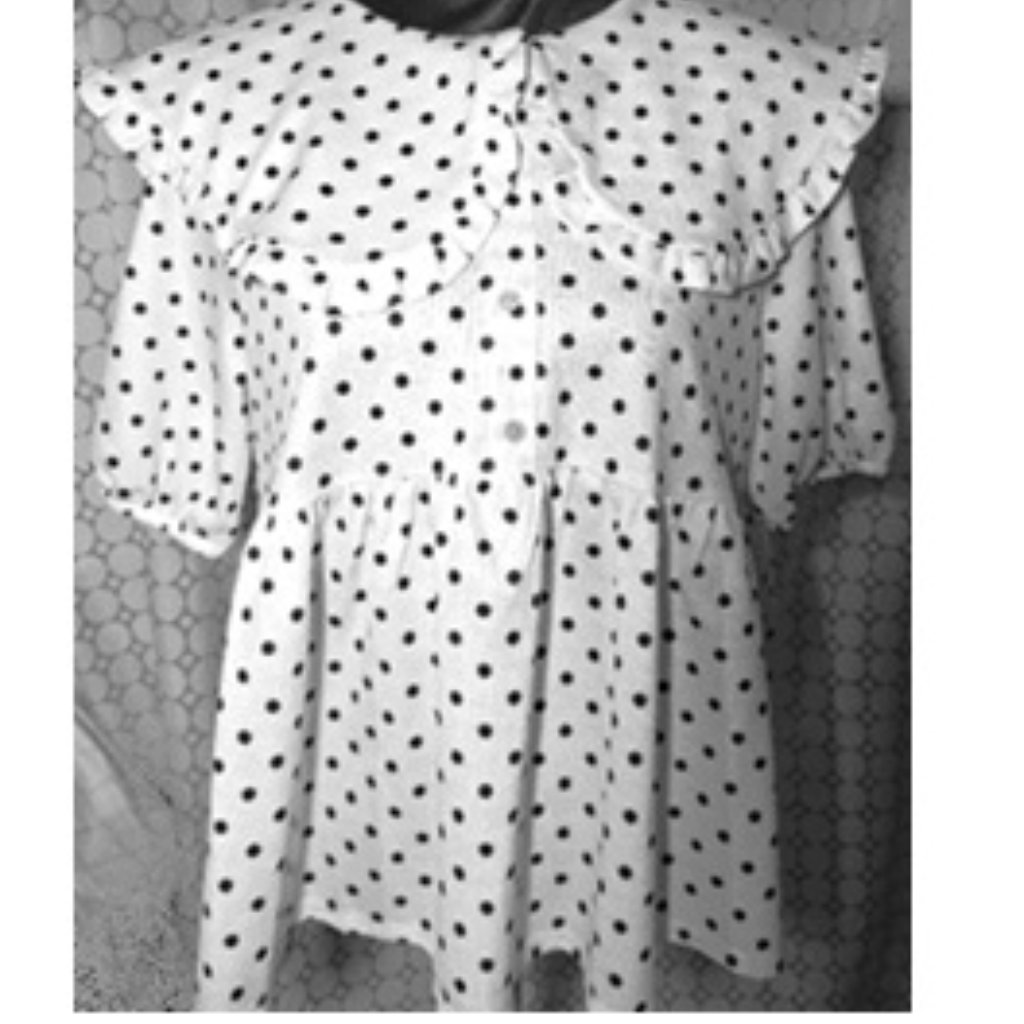 River Island White & Black Polka Dot Peplum Blouse W Peter Pan Collar